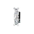 Leviton Wall Swtch, 3-Way, Side, 120V, 15A, Wht, Toggl 1453-2W